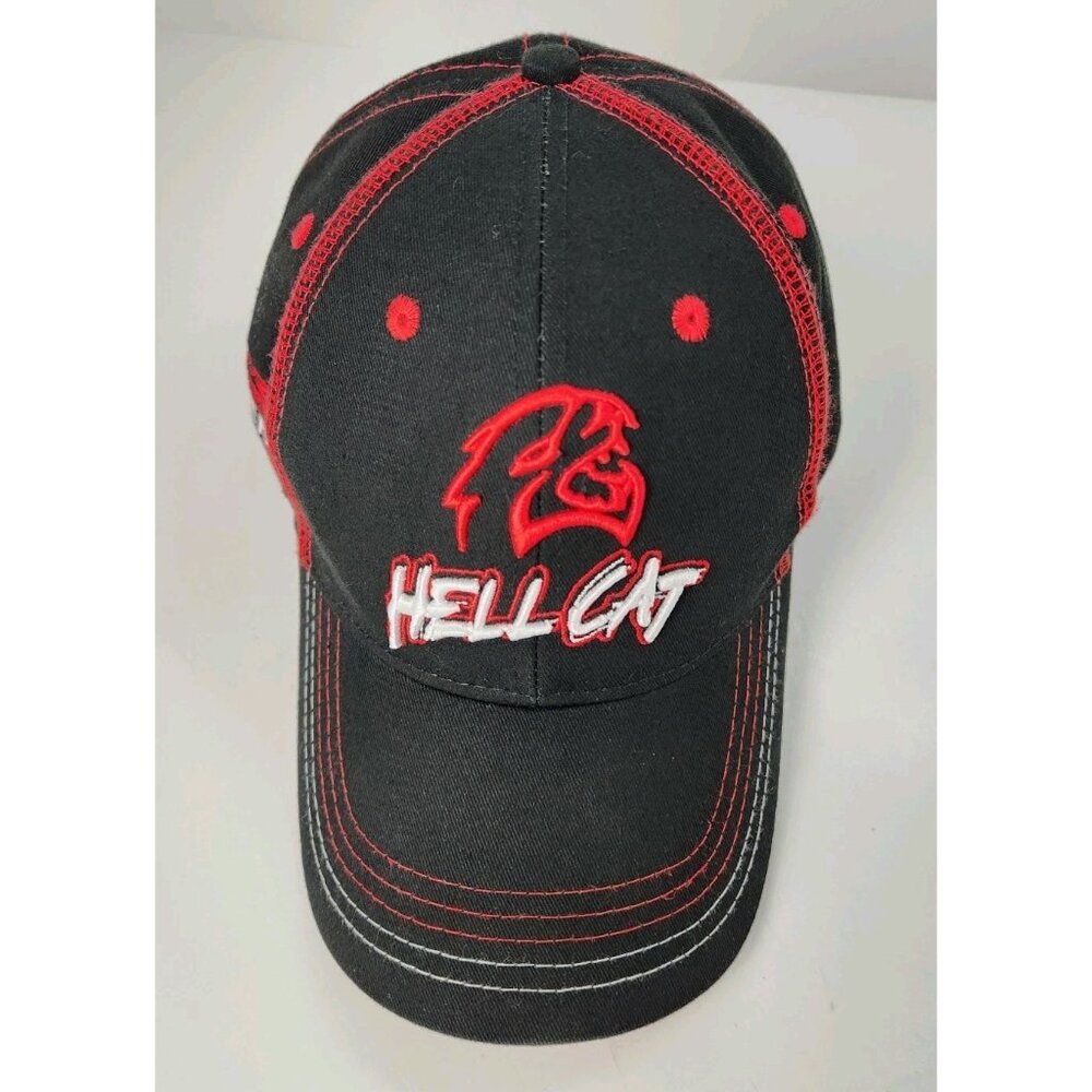 Dodge SRT Supercharged Hellcat Black & Red Hat Cap Choko Adjustable‎